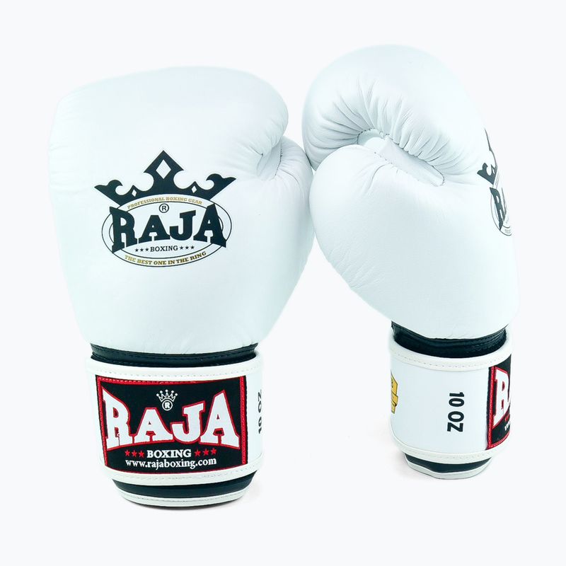 Bokso pirštinės RAJA BOXING Single Standard Genuine Leather white 2