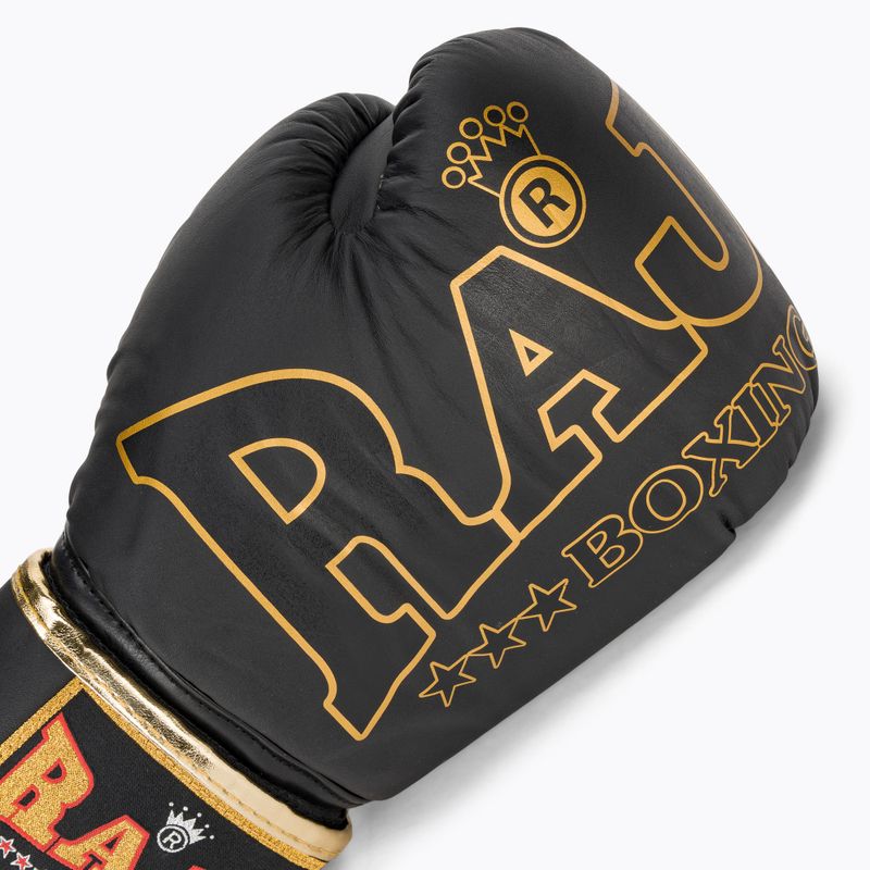 Bokso pirštinės RAJA BOXING Origin Standard Genuine Leather black 5