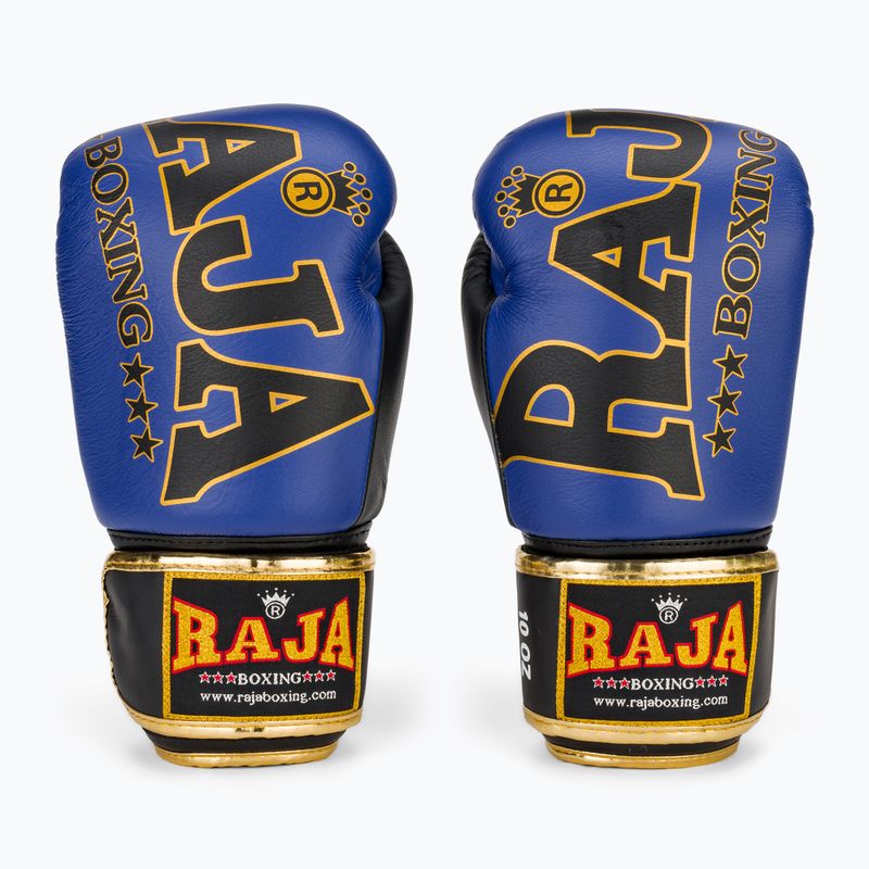 Bokso pirštinės RAJA BOXING Origin Standard Genuine Leather blue 2