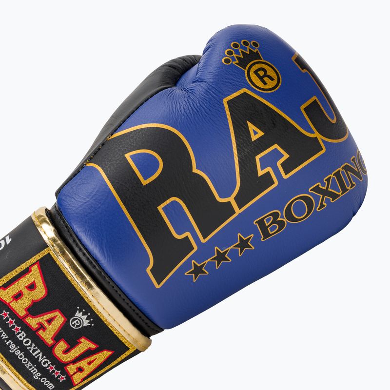 Bokso pirštinės RAJA BOXING Origin Standard Genuine Leather blue 5