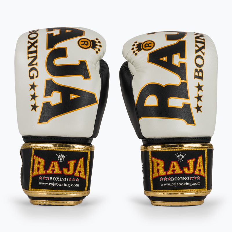 Bokso pirštinės RAJA BOXING Origin Standard Genuine Leather white 2