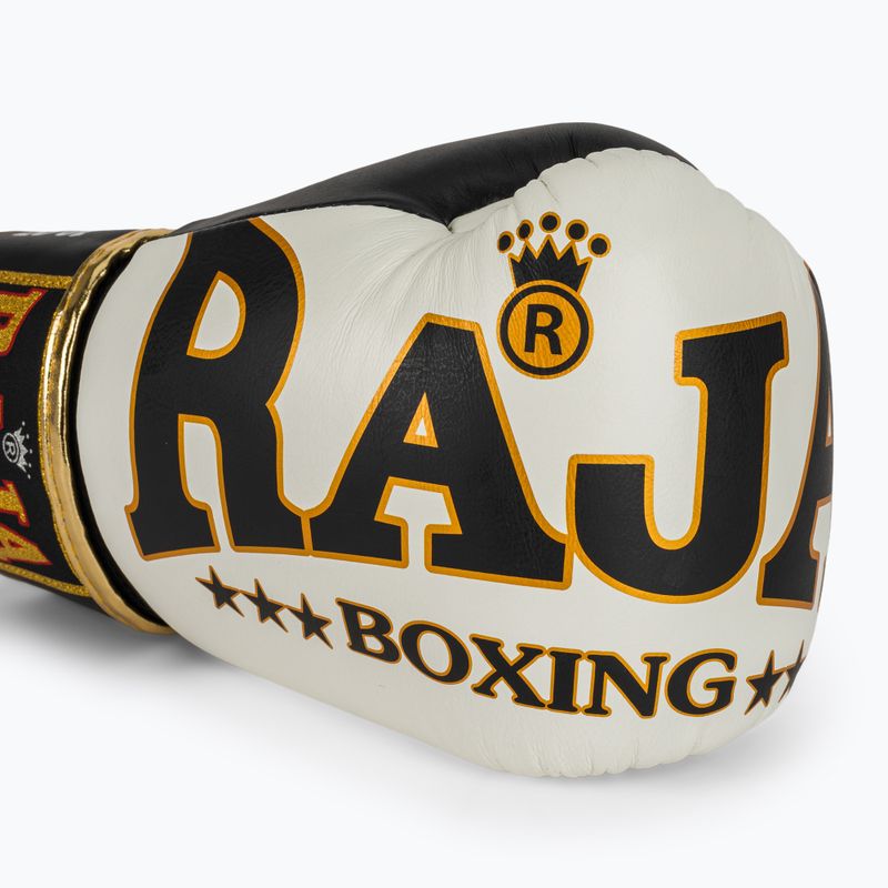 Bokso pirštinės RAJA BOXING Origin Standard Genuine Leather white 5