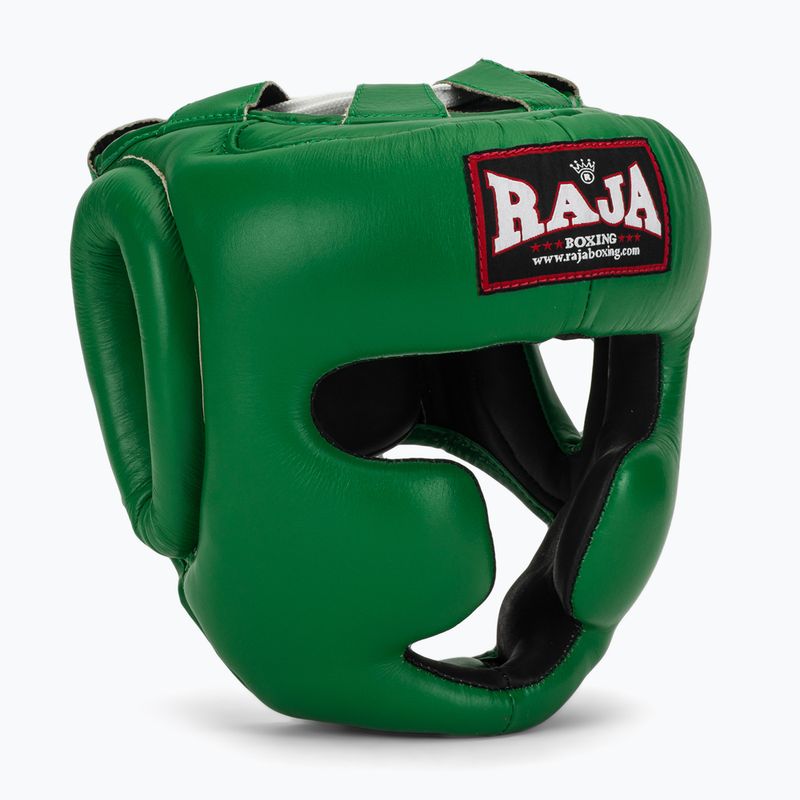 Bokso šalmas RAJA BOXING Genuine Leather green