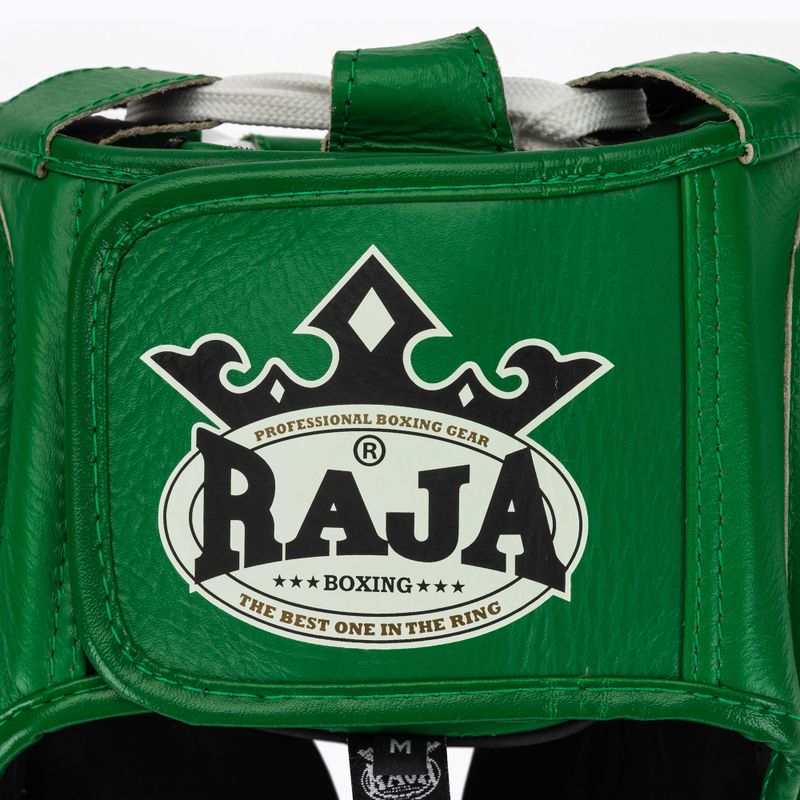 Bokso šalmas RAJA BOXING Genuine Leather green 5