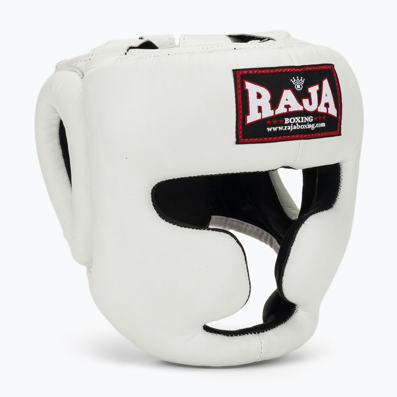 Bokso šalmas RAJA BOXING Genuine Leather white