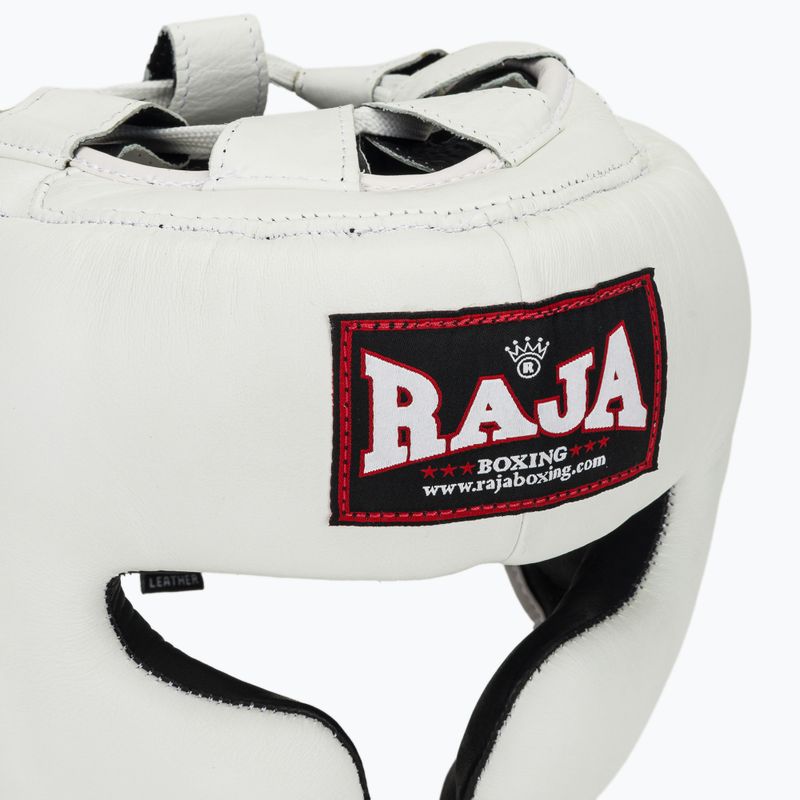Bokso šalmas RAJA BOXING Genuine Leather white 4