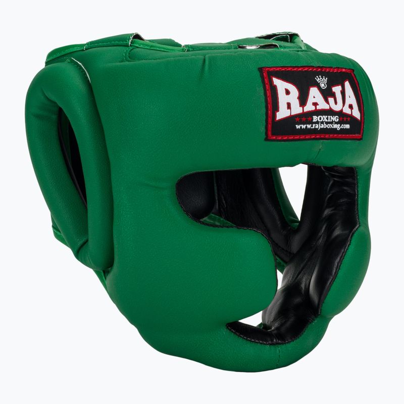 Bokso šalmas RAJA BOXING Semi Leather green