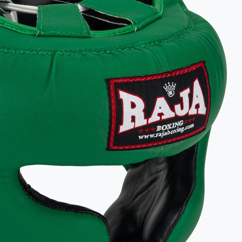 Bokso šalmas RAJA BOXING Semi Leather green 4