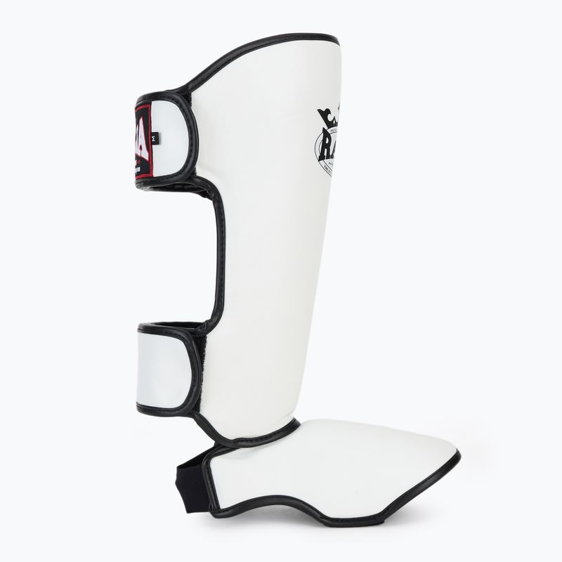Blauzdų ir pėdų apsaugos RAJA BOXING Lightweight Shin Guards Semi Leather white 2