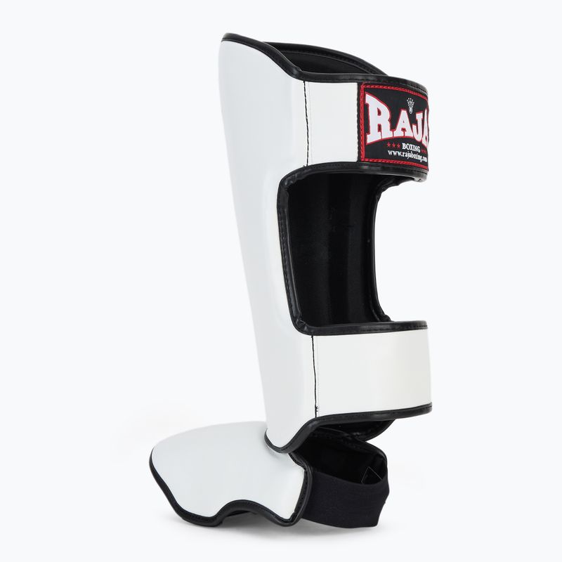 Blauzdų ir pėdų apsaugos RAJA BOXING Lightweight Shin Guards Semi Leather white 3