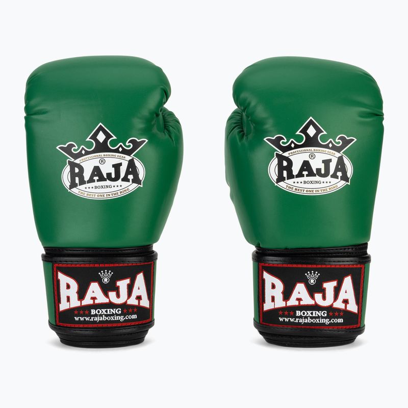 Bokso pirštinės RAJA BOXING Single Semi Leather green 2
