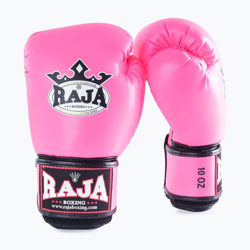 Bokso pirštinės RAJA BOXING Single Semi Leather pink 2