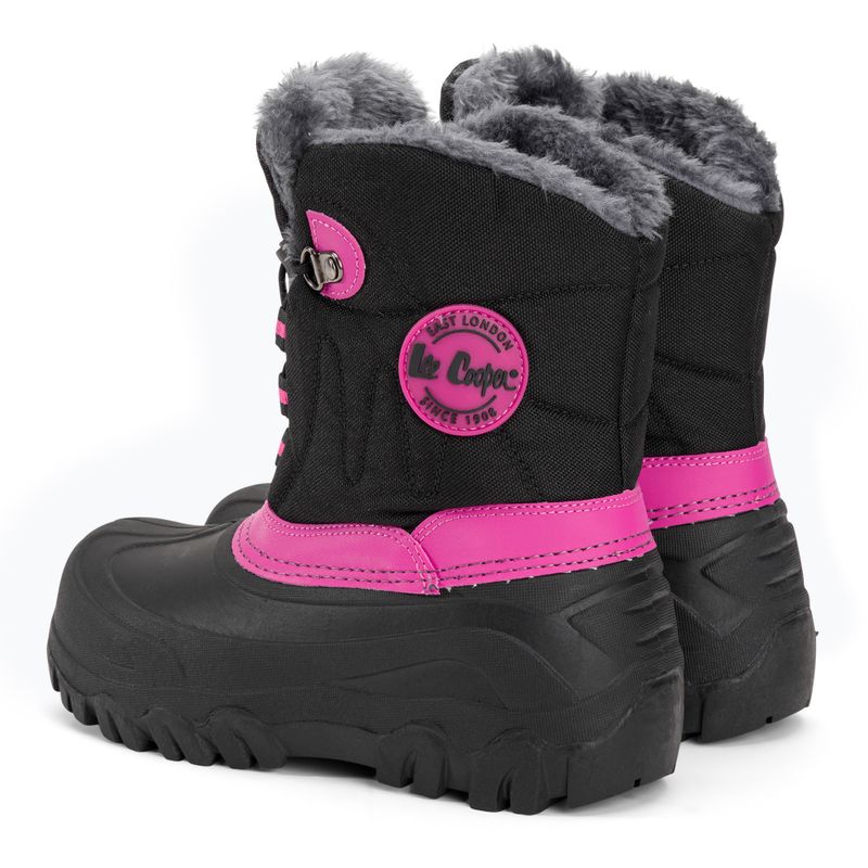 Lee Cooper vaikiški sniego batai LCJ-21-44-0523 juodi/fuksijos spalvos 3
