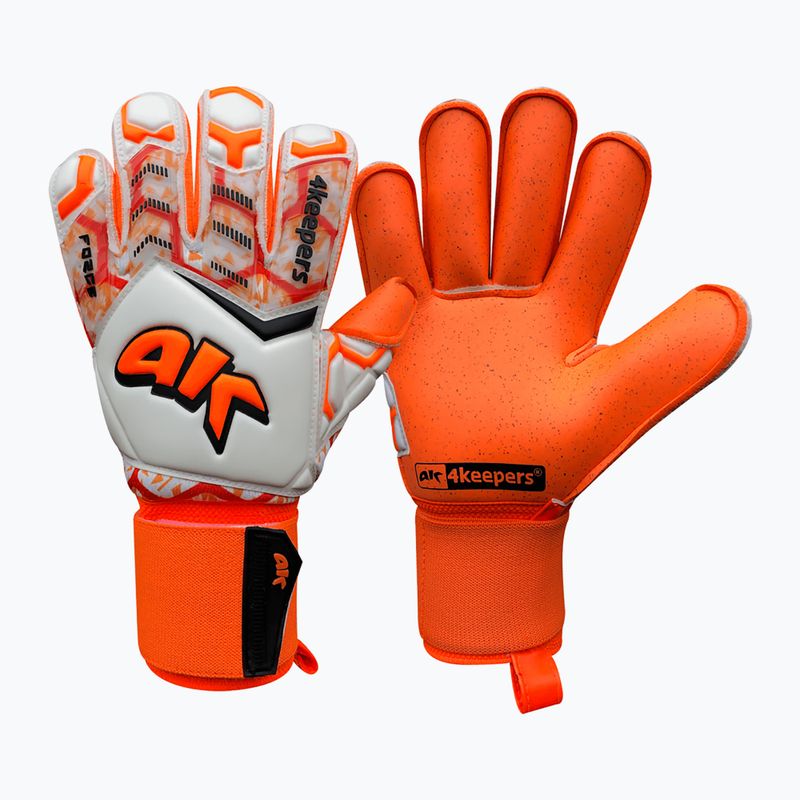4keepers Force V 2.20 RF vaikiškos vartininko pirštinės baltos/oranžinės 4