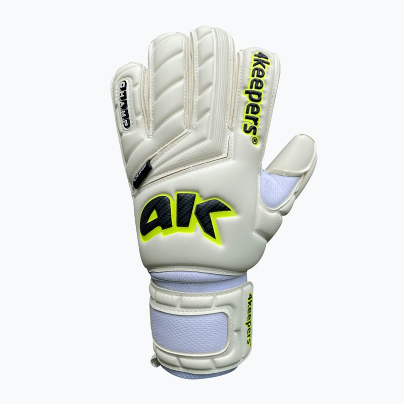 4keepers Champ Carbo V RF vaikiškos vartininko pirštinės balta/geltona 4