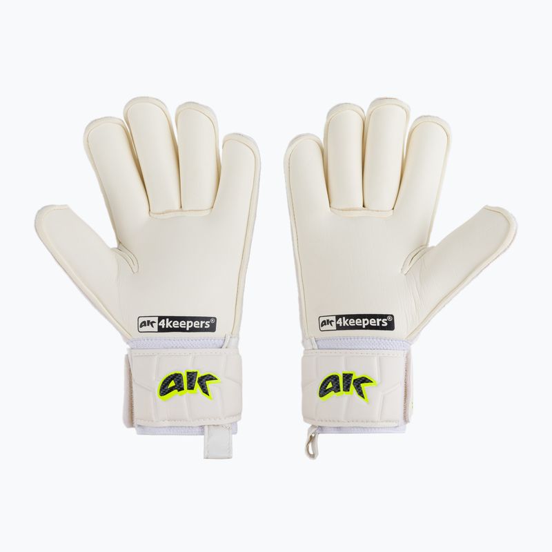 4keepers Champ Carbo V RF vaikiškos vartininko pirštinės balta/geltona 2