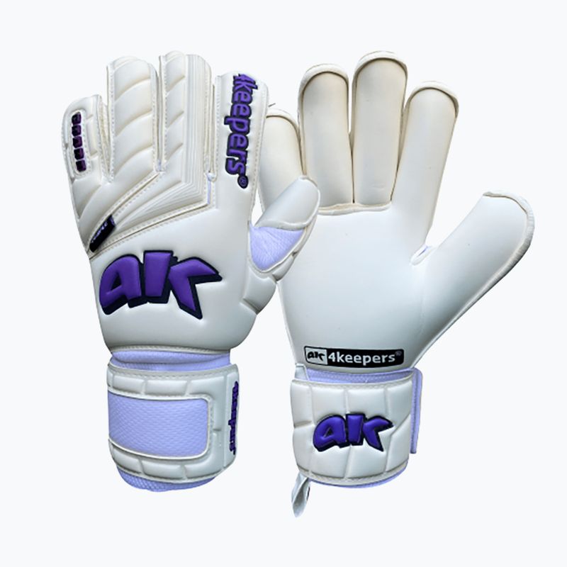 4keepers Champ Purple V RF baltos/violetinės vartininko pirštinės 6