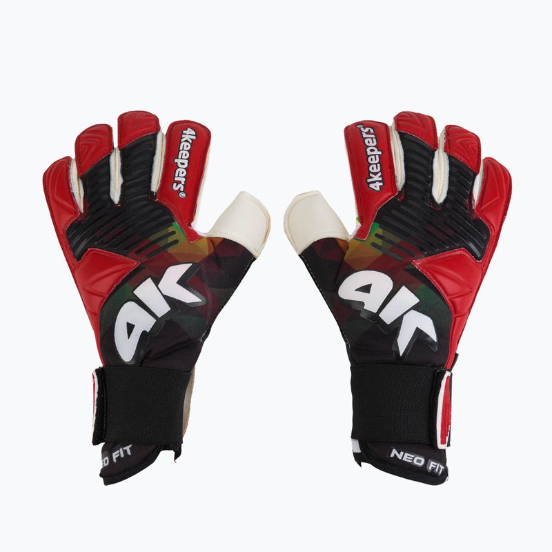 4keepers Neo Drago RF vaikiškos vartininko pirštinės juoda/balta/raudona