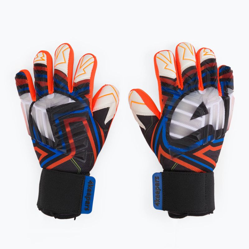 4keepers Evo Lanta NC vaikiškos vartininko pirštinės juodos/baltos/mėlynos/apelsininės