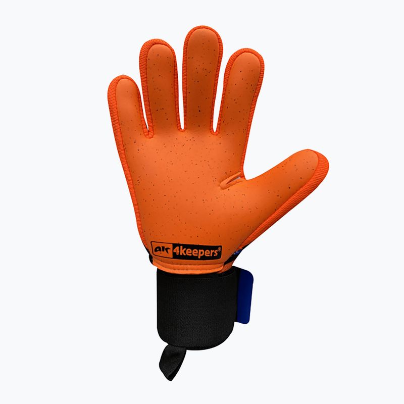 4keepers Evo Lanta NC vaikiškos vartininko pirštinės juodos/baltos/mėlynos/apelsininės 5