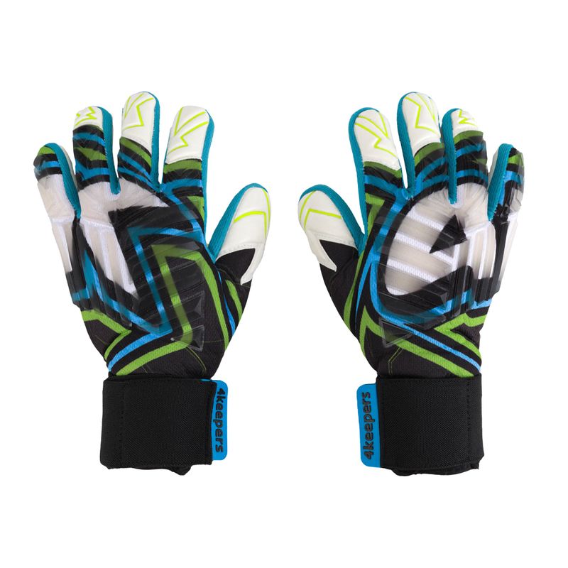4keepers Evo Amson NC vaikiškos vartininko pirštinės juoda/balta/geltona/mėlyna
