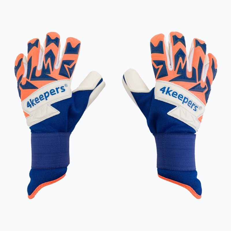 4keepers Equip Puesta NC vartininko pirštinės mėlynos/oranžinės