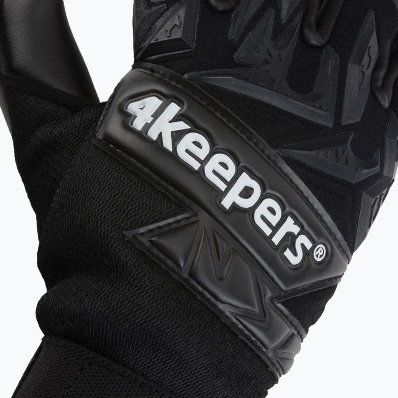 4keepers Equip Panter NC Jr vaikiškos vartininko pirštinės juodos spalvos 3