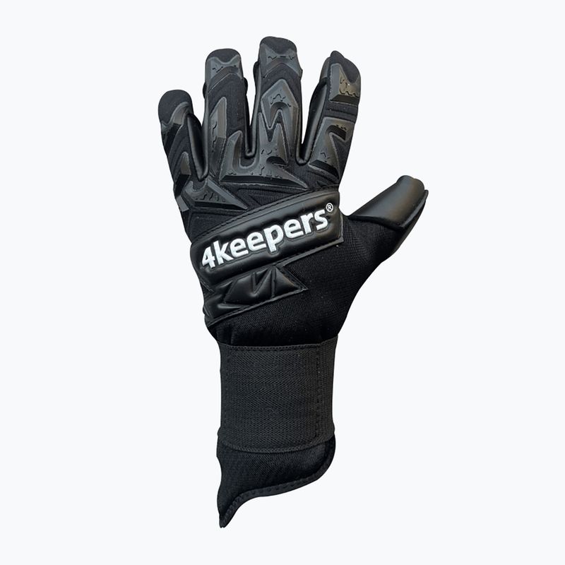 4keepers Equip Panter NC Jr vaikiškos vartininko pirštinės juodos spalvos 4
