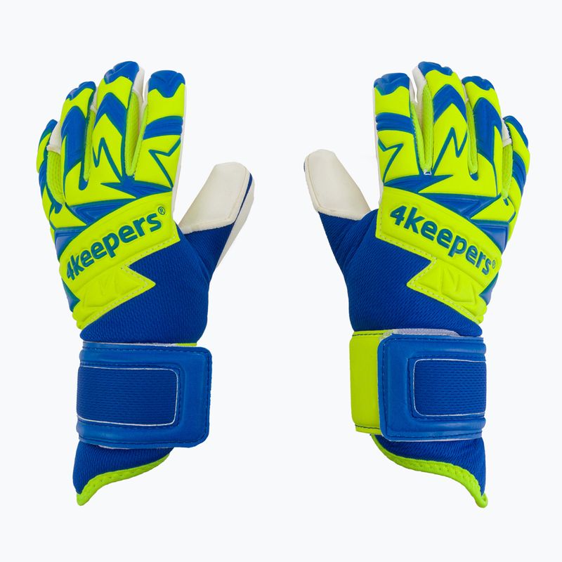 4keepers Equip Breeze NC Jr vaikiškos vartininko pirštinės mėlynos/žalios spalvos