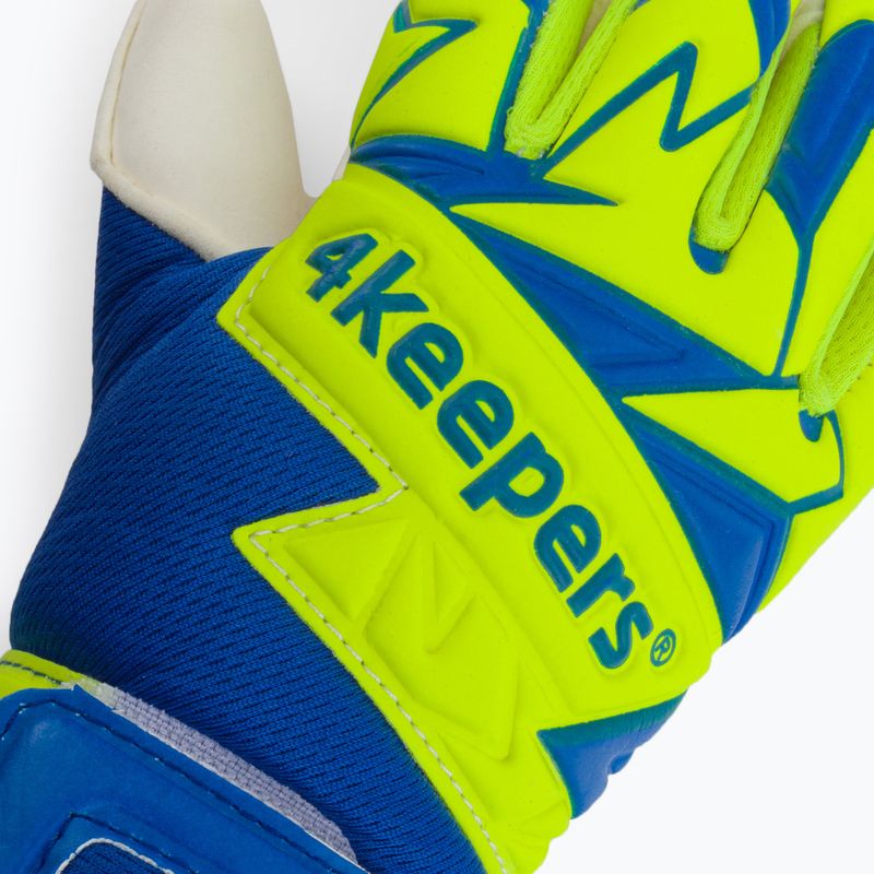 4keepers Equip Breeze NC Jr vaikiškos vartininko pirštinės mėlynos/žalios spalvos 3