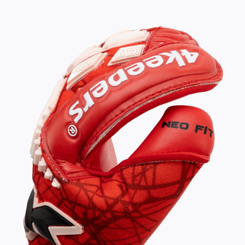 4keepers Neo Rodeo RF2G Jr vaikiškos vartininko pirštinės raudonos spalvos 3