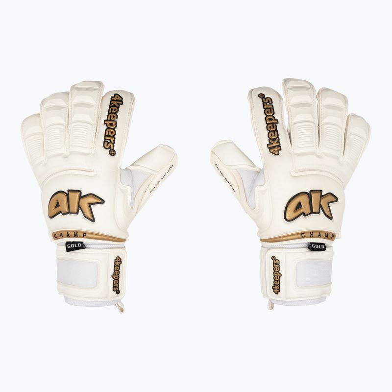 Vartininko pirštinės 4Keepers Champ Gold VI baltos