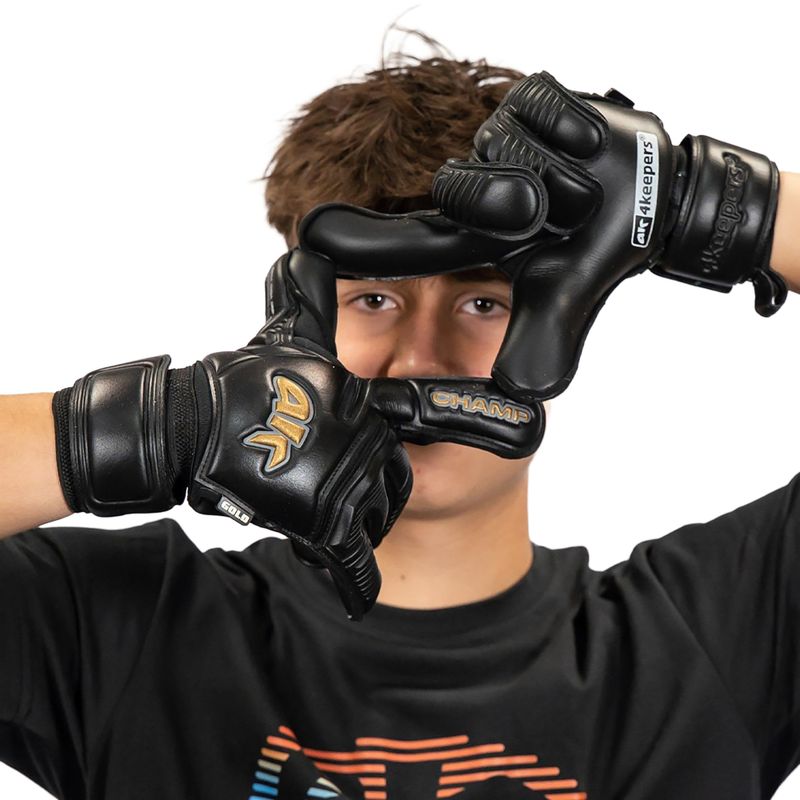 Vaikiškos vartininko pirštinės 4keepers Champ Gold Black VII RF2G Jr gold/black 7