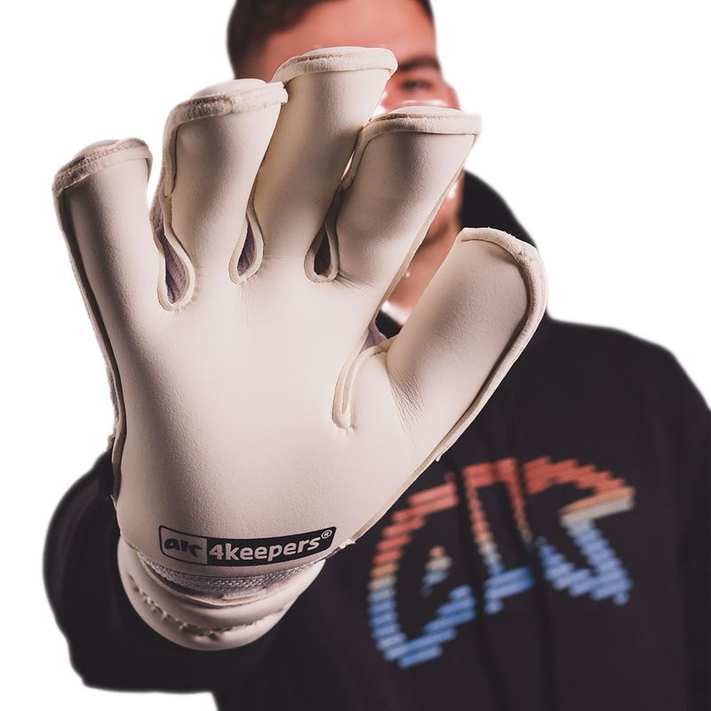 Vaikiškos vartininko pirštinės 4keepers Champ VII RF2G Jr auksinės/baltos 8