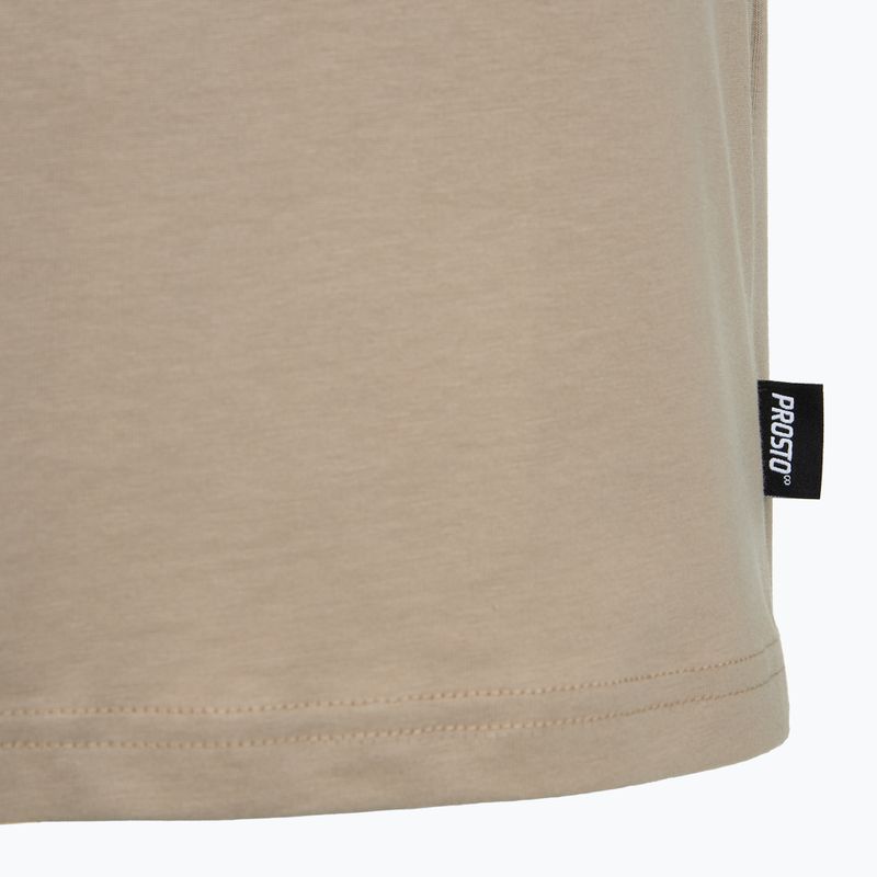 Vyriški marškinėliai PROSTO Box Logo smėlio spalvos 4