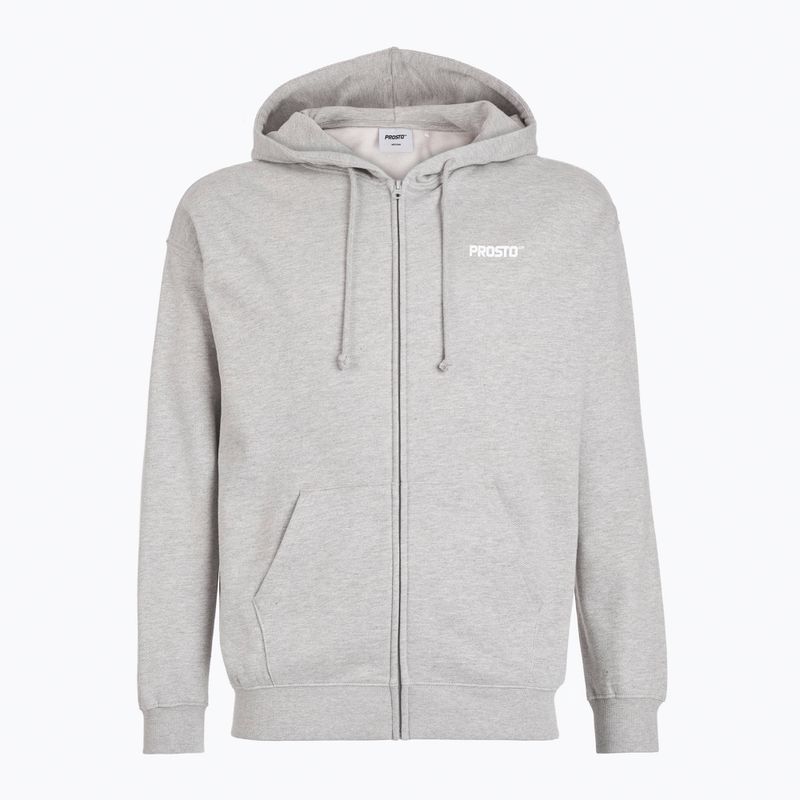 PROSTO vyriška striukė su gobtuvu Logo Zip pilka