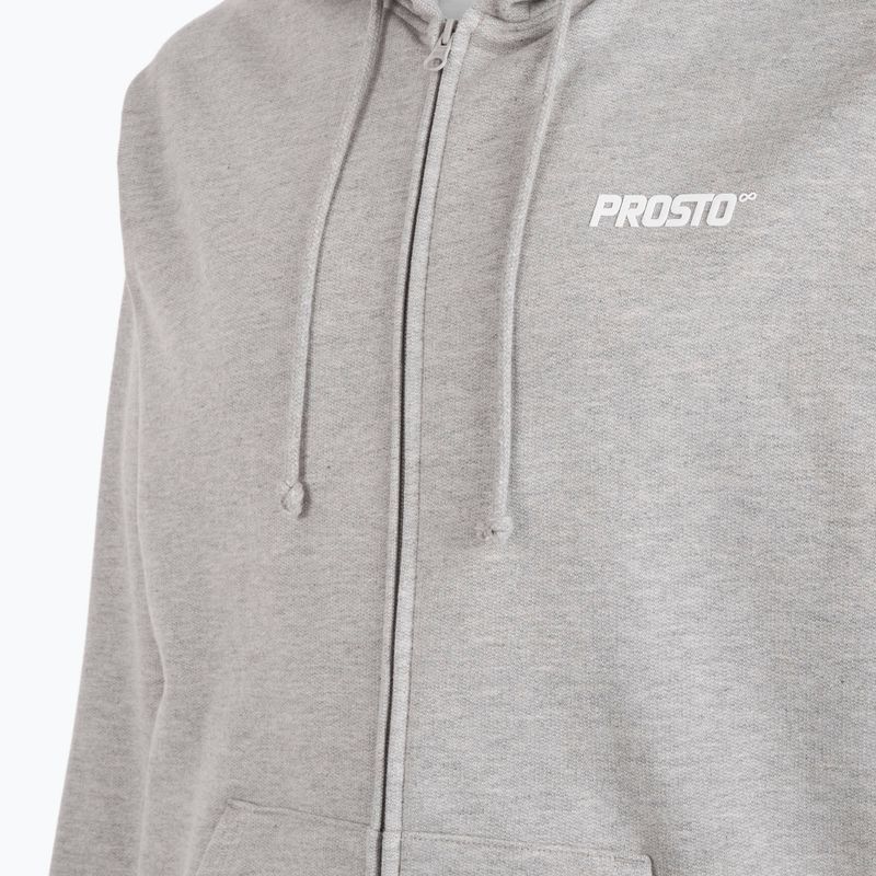 PROSTO vyriška striukė su gobtuvu Logo Zip pilka 4