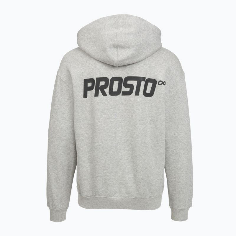 Vyriškas džemperis PROSTO Hoodie Half Zip Big Log Infinity grey/melange 2