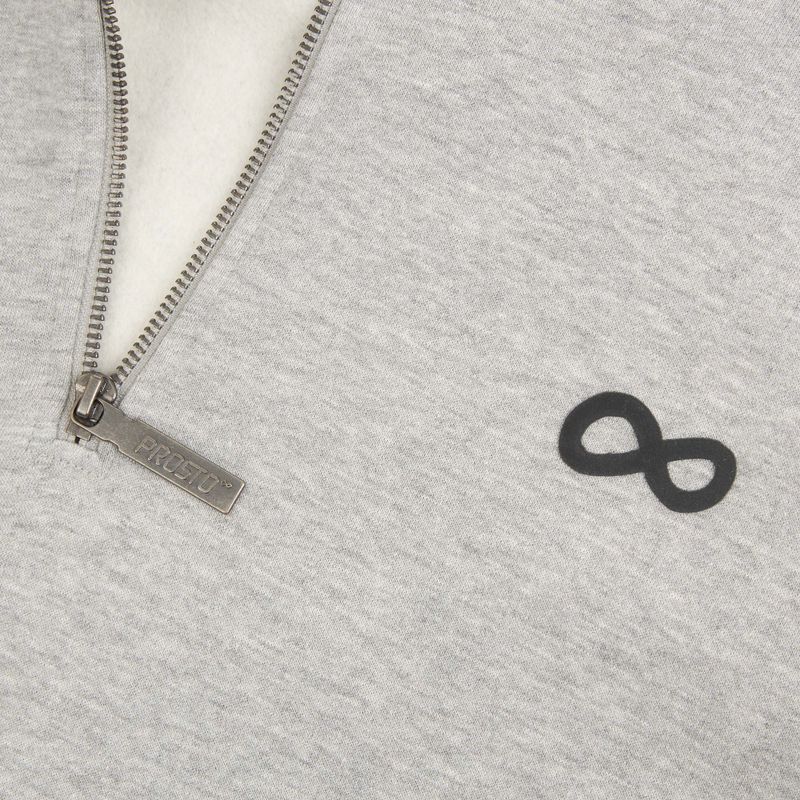 Vyriškas džemperis PROSTO Hoodie Half Zip Big Log Infinity grey/melange 3