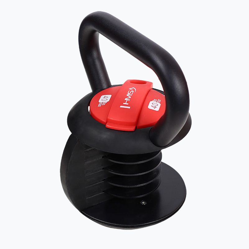 Reguliuojamas Kettlebell HMS KR40 pilkas/juodas 4