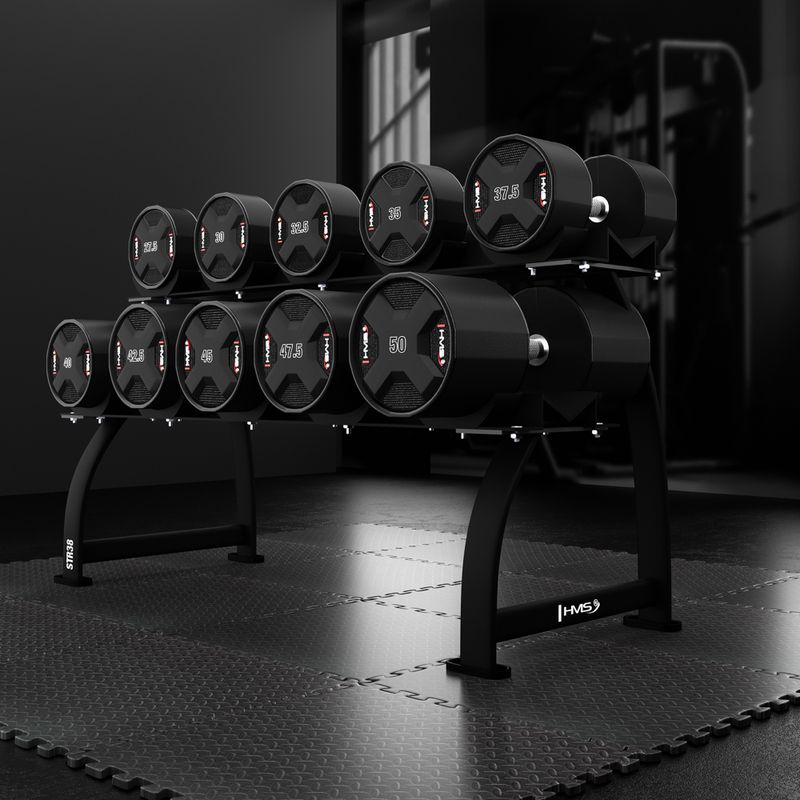 HMS HPC hanteliai 1 vnt. 50 kg juodos spalvos 6