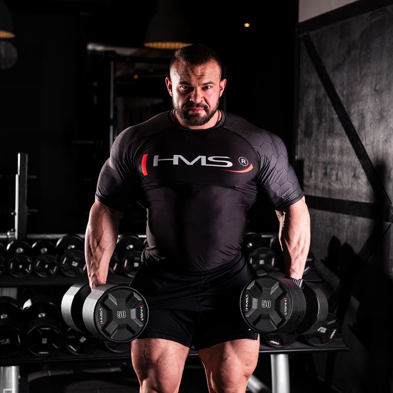 HMS HPC hanteliai 1 vnt. 50 kg juodos spalvos 8