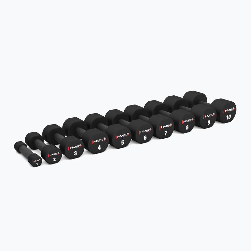 Hanteliai HMS HPT02 TPU 2 vnt. 4 kg black 4