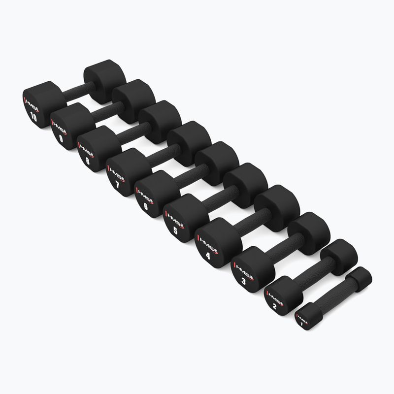 Hanteliai HMS HPT02 TPU 2 vnt. 4 kg black 5