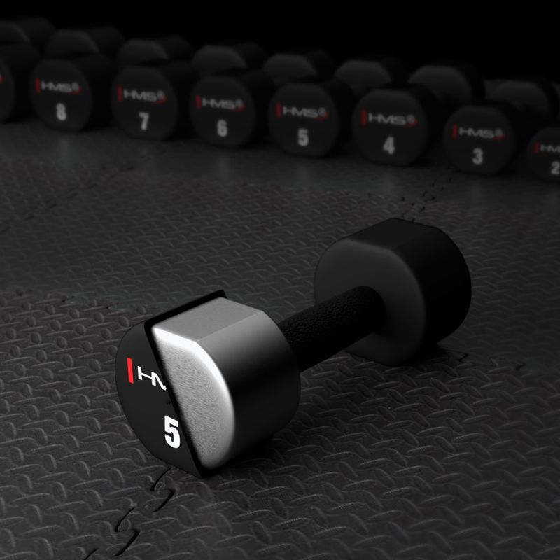Hanteliai HMS HPT02 TPU 2 vnt. 5 kg black 7