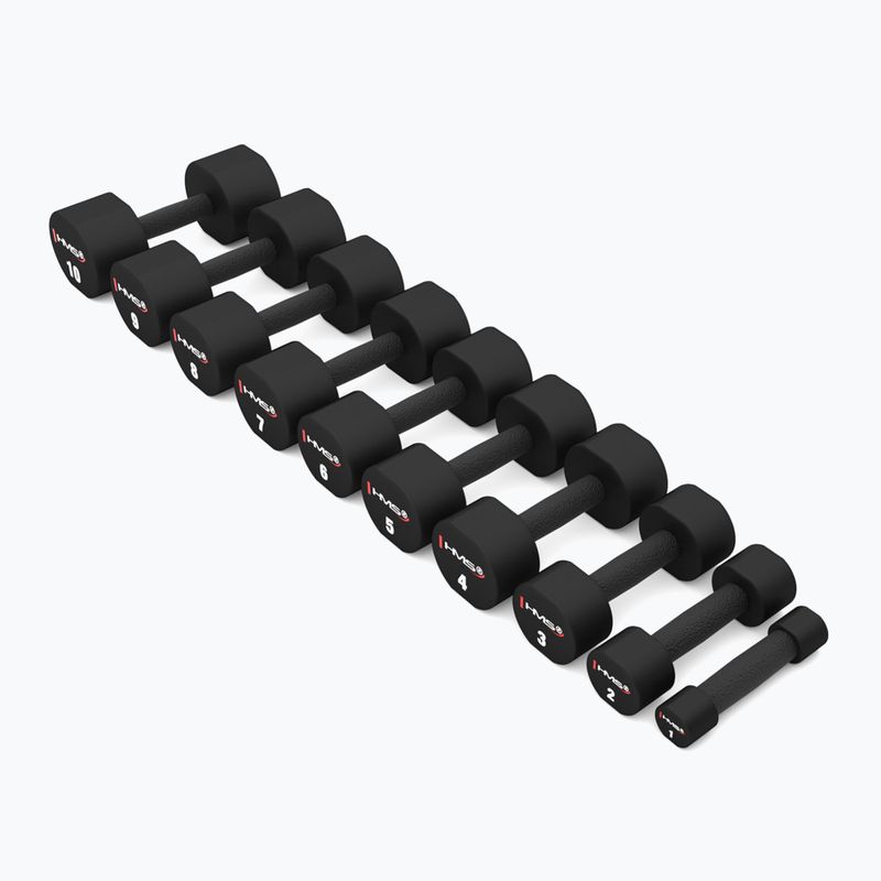 Hanteliai HMS HPT02 TPU 2 vnt. 6 kg black 5