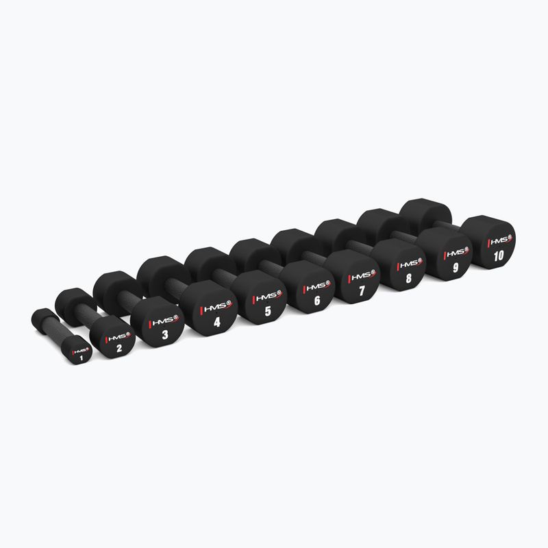 Hanteliai HMS HPT02 TPU 2 vnt. 8 kg black 4