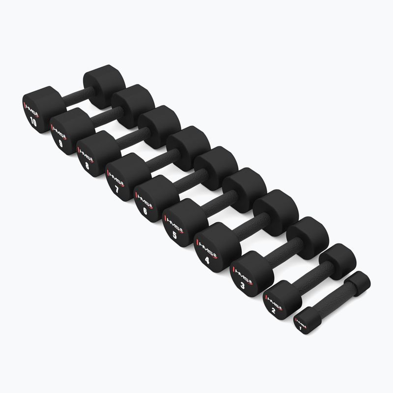 Hanteliai HMS HPT02 TPU 2 vnt. 8 kg black 5