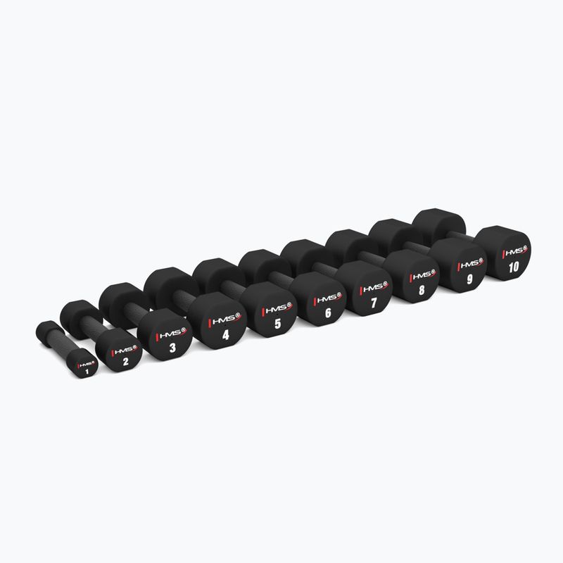 Hanteliai HMS HPT02 TPU 2 vnt. 10 kg black 4
