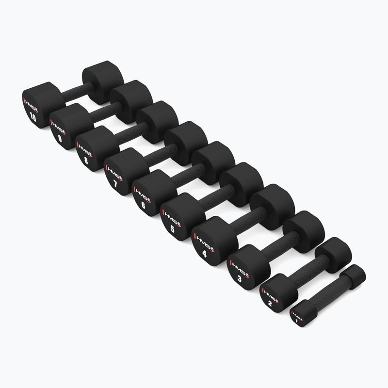 Hanteliai HMS HPT02 TPU 2 vnt. 10 kg black 5